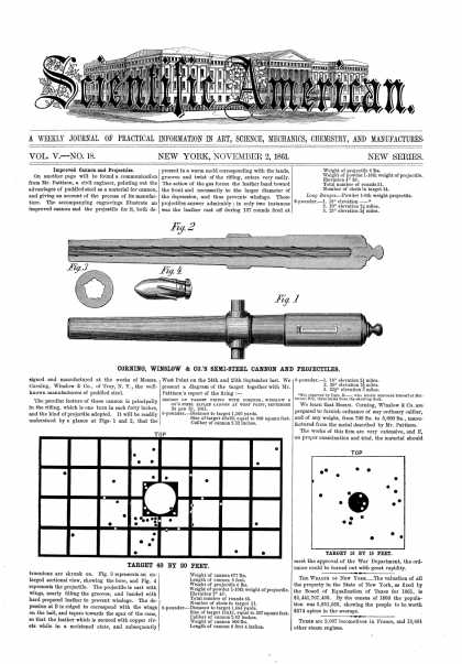 Scientific American - Nov 2, 1861 (vol. 5, #18)