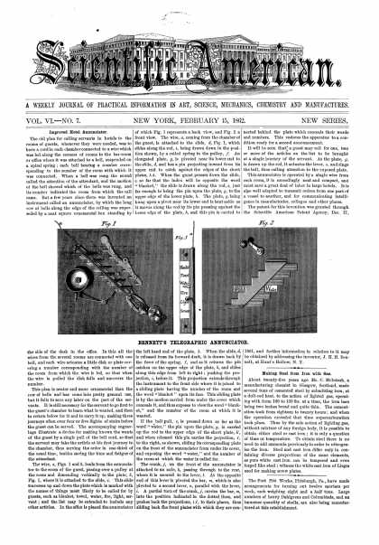 Scientific American - Feb 15, 1862 (vol. 6, #7)