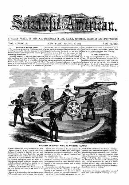 Scientific American - Mar 8, 1862 (vol. 6, #10)