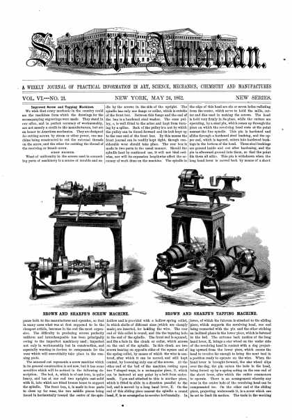 Scientific American - May 24, 1862 (vol. 6, #21)