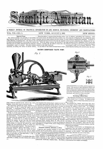 Scientific American - Aug 2, 1862 (vol. 7, #5)