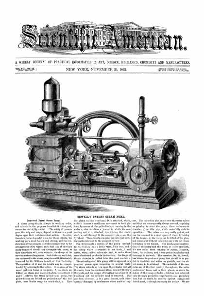 Scientific American - Nov 29, 1862 (vol. 7, #22)