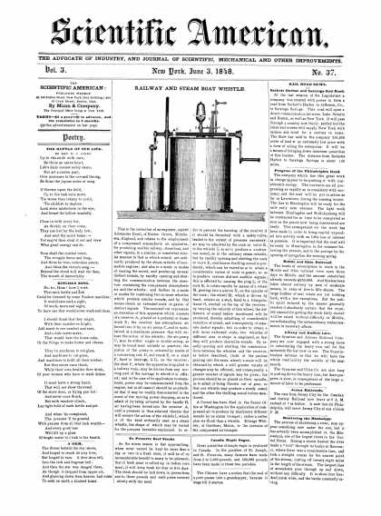 Scientific American - June 3, 1848 (vol. 3, #37)