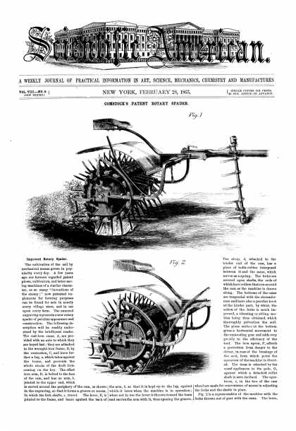 Scientific American - Feb 28, 1863 (vol. 8, #9)