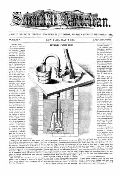 Scientific American - May 2, 1863 (vol. 8, #18)