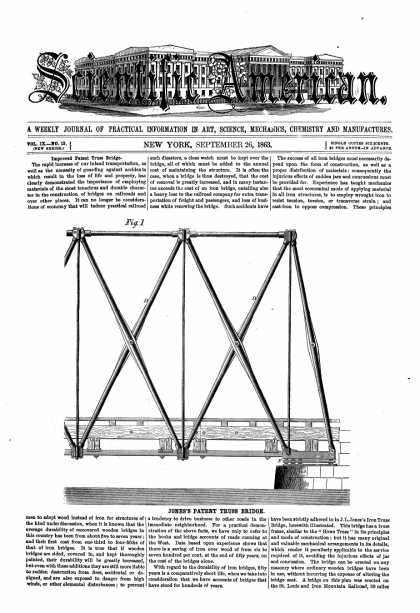 Scientific American - Sept 13, 1863 (vol. 9, #13)
