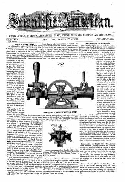 Scientific American - Feb 6, 1864 (vol. 10, #6)