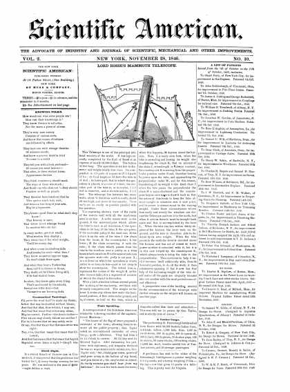Scientific American - November 28, 1846 (vol. 2, #10)