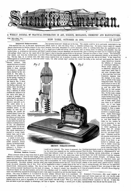 Scientific American - Oct 29, 1864 (vol. 11, #18)