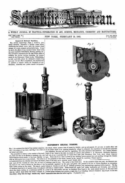 Scientific American - Feb 18, 1865 (vol. 12, #8)