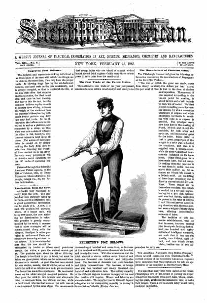 Scientific American - Feb 25, 1865 (vol. 12, #9)
