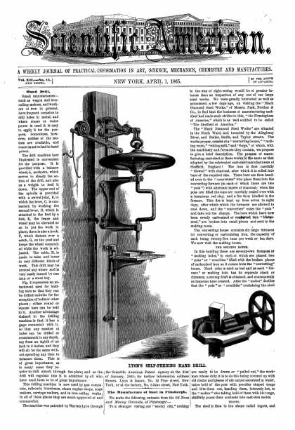 Scientific American - Apr 1, 1865 (vol. 12, #14)