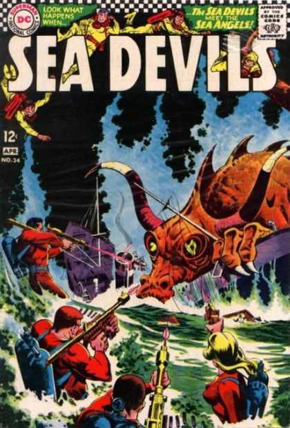 Sea Devils 34 - Happens - Look - Monster - Sea Angels - Meet - Carmine Infantino, Jack Adler