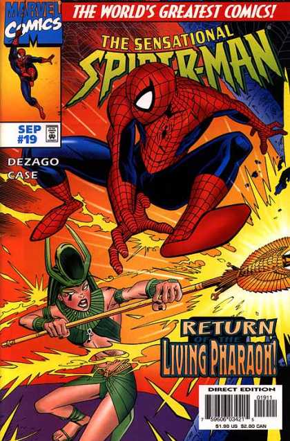 Sensational Spider-Man 19 - Dezago Case - September - Return Living Pharaoh - Direct Edition - Marvel