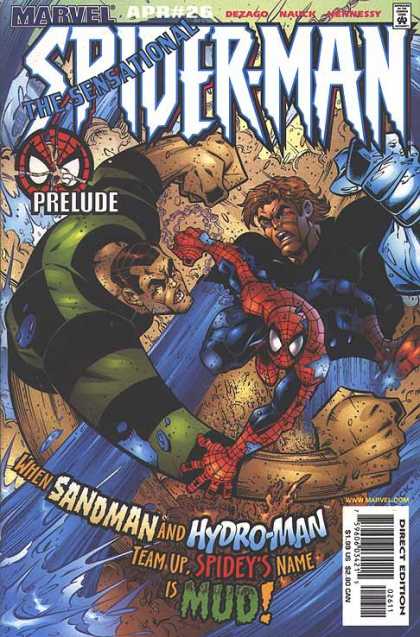 Sensational Spider-Man 26 - Spiderman - The Sensational Spiderman - Sandman - Hydroman - Team To Beat Spiderman - Clayton Crain