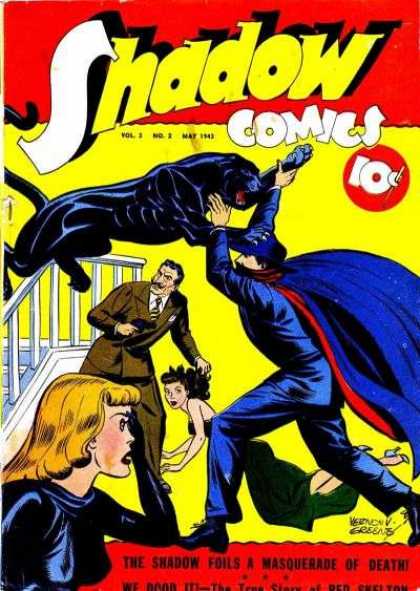 Shadow Comics 26 - Panther - The Shadow - Vernon Green - Masquerade Of Death - Gun