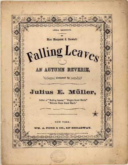 Sheet Music - Falling leaves; Autumn reverie