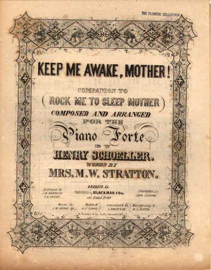 Sheet Music - Keep me awake, Mother!; Companion to Rock me to sleep Mother