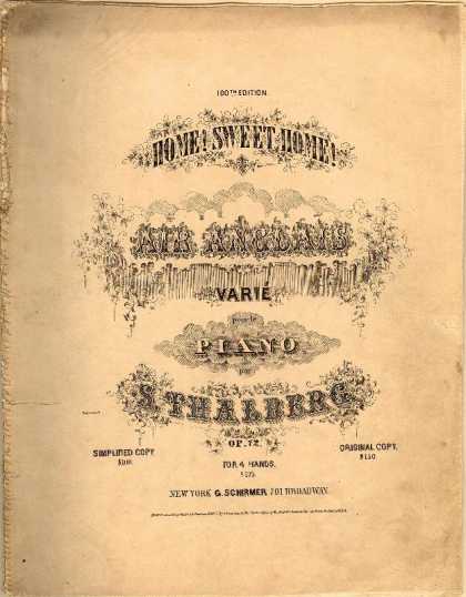Sheet Music - Home! sweet home!; Air anglais varie pour le piano; Op. 72