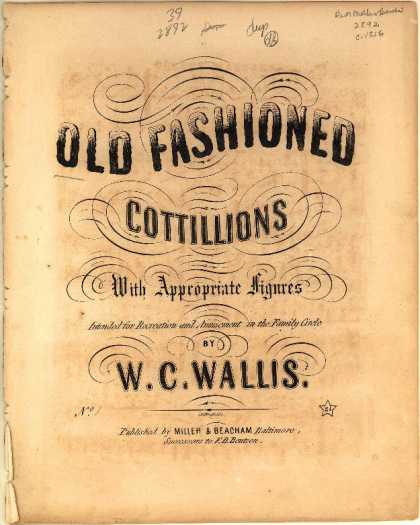 Sheet Music - Old fashioned cottillions with appropriate figures