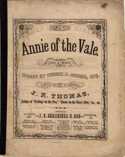 Sheet Music - Annie of the vale