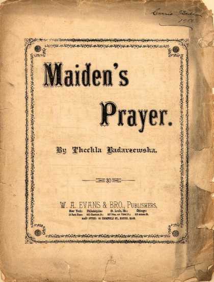 Sheet Music - Maiden's prayer