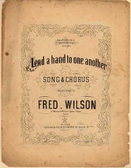 Sheet Music - Lend a hand to one another