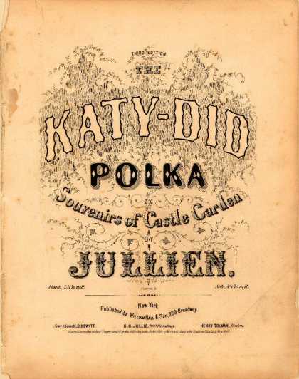 Sheet Music - Katy-did polka; souvenirs of Castle Garden