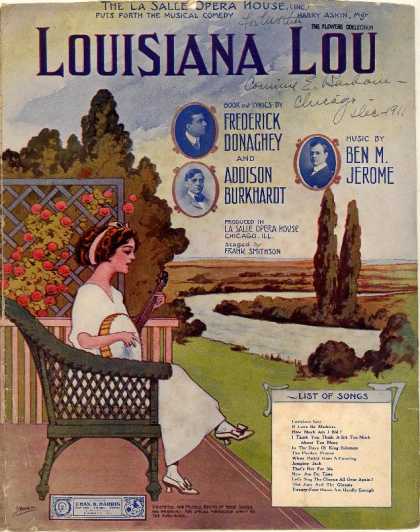 Sheet Music - Now am de time; Louisiana Lou