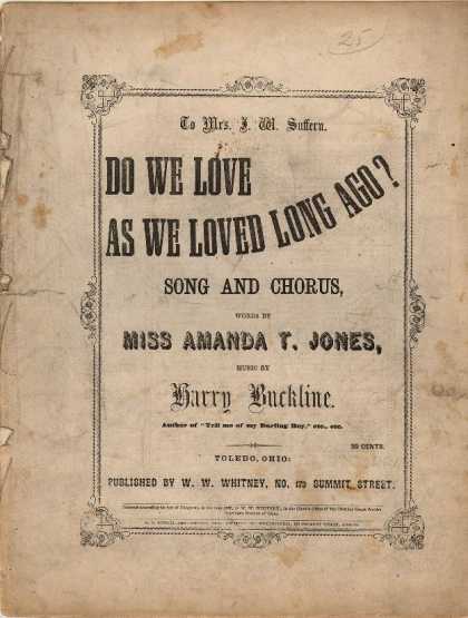 Sheet Music - Do we love as we loved song ago?