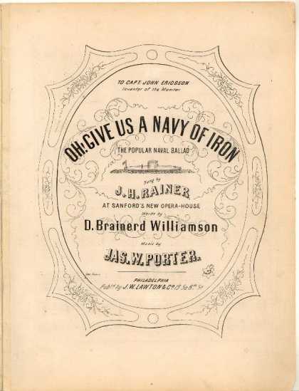 Sheet Music - Oh! give us a navy of iron