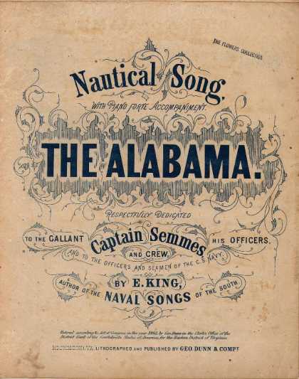 Sheet Music - The Alabama; Nautical song