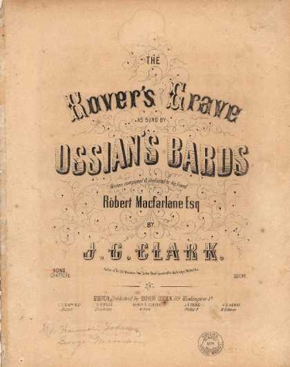 Sheet Music - The Rover's grave