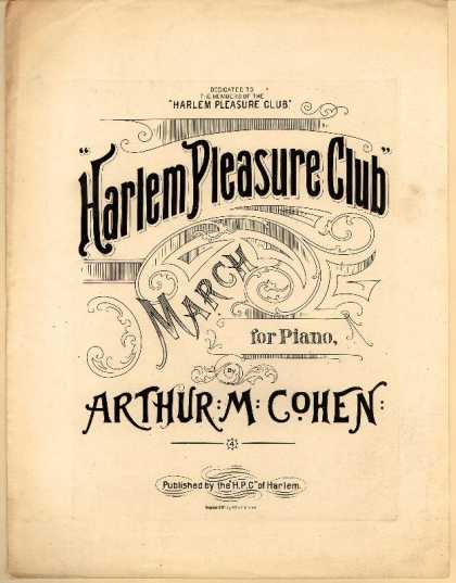 Sheet Music - Harlem Pleasure Club march