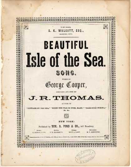 Sheet Music - Beautiful isle of the sea