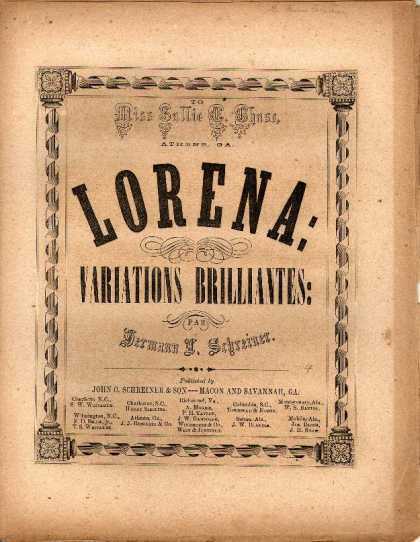 Sheet Music - Lorena variations brilliantes