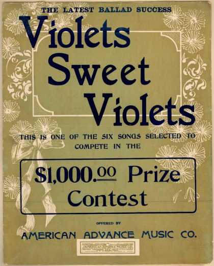 Sheet Music - Violets, sweet violets