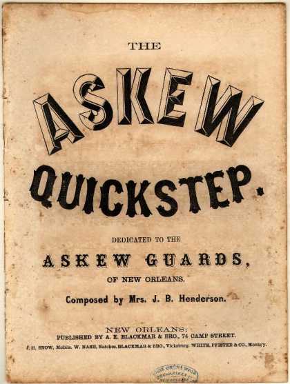 Sheet Music - Askew quickstep; Askew quick step