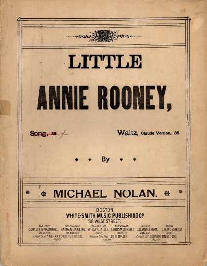 Sheet Music - Little Annie Rooney