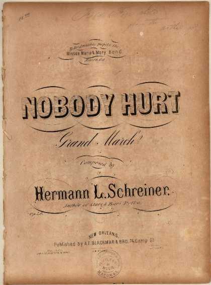 Sheet Music - Nobody hurt grand march
