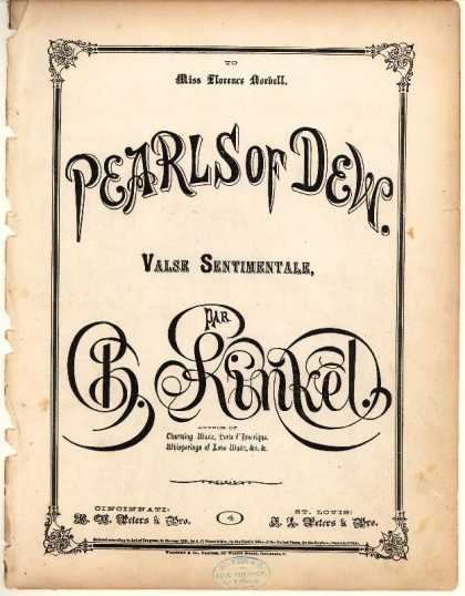 Sheet Music - Pearls of dew; Valse sentimentale