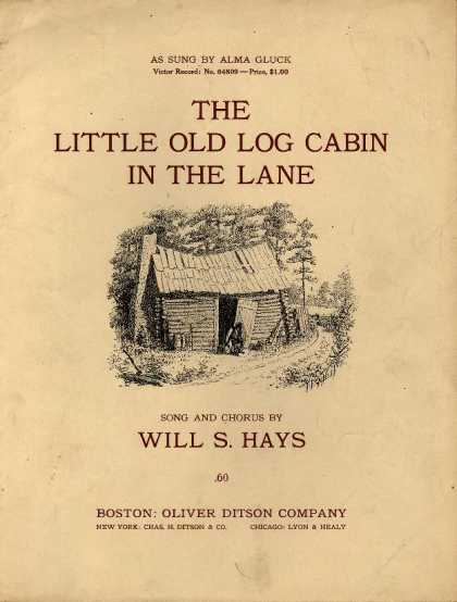 Sheet Music - Little old log cabin in the lane