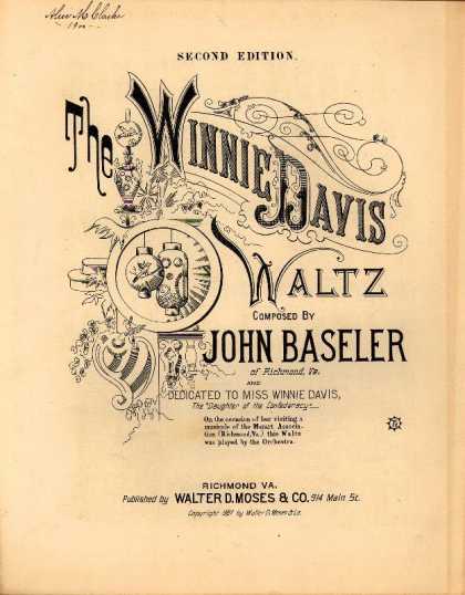 Sheet Music - The Winnie Davis waltz