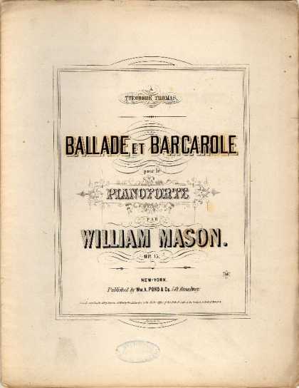 Sheet Music - Ballade et barcarole; Op. 15