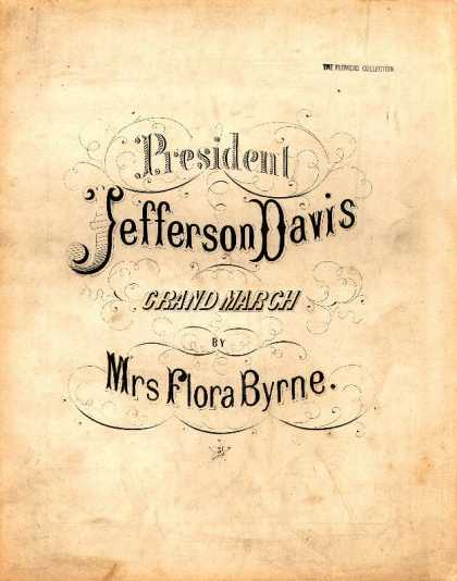 Sheet Music - President Jefferson Davis grand march; Jefferson Davis' march