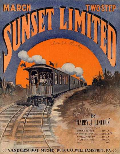 Sheet Music - Sunset limited; March two-step