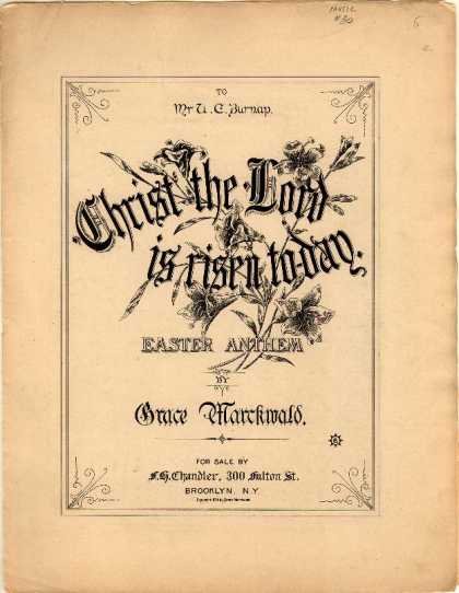Sheet Music - Christ the Lord is risen today; Easter anthem