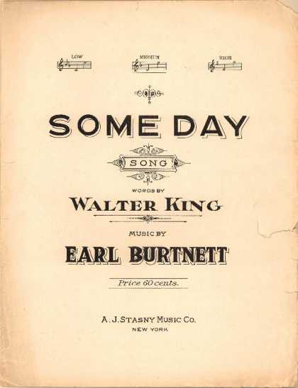Sheet Music - Some day
