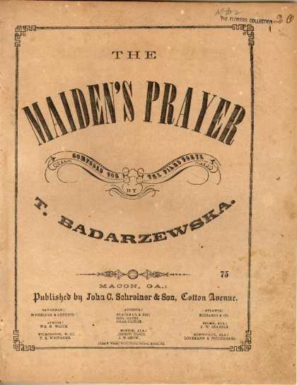 Sheet Music - The maiden's prayer