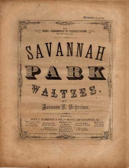 Sheet Music - Savannah park waltzes; Op. 50